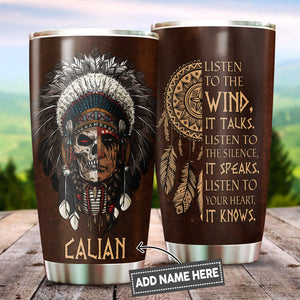 Customize Name Native American Steel Tumbler