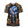 Wolf Native American 3D All Over Printed Unisex Shirts No 17