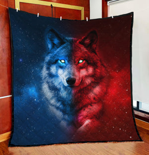 Wolf 3D All Over Printed Quilt