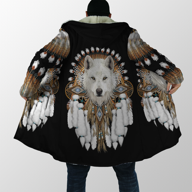 Native American Wolf 3D All Over Printed Shirts MP18052002-Apparel-MP-Cloak-S-Vibe Cosy™