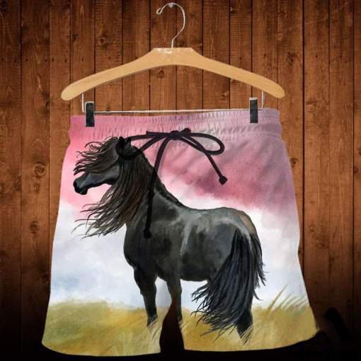 Love Horse 3D All over print for Men and Women shirt HR14-Apparel-NNK-Shorts-S-Vibe Cosy™