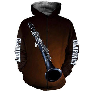 Clarinet music 3d hoodie shirt for men and women HG12116-Apparel-HG-Zip hoodie-S-Vibe Cosy™