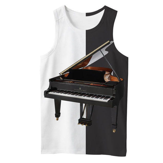 Piano music 3d hoodie shirt for men and women HG12113-Apparel-HG-Men's tank top-S-Vibe Cosy™