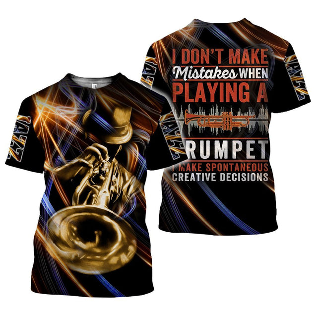 Trumpet music 3d hoodie shirt for men and women HG12115-Apparel-HG-T-shirt-S-Vibe Cosy™