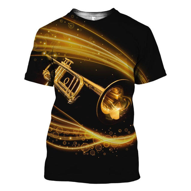 Trumpet music 3d hoodie shirt for men and women HG12114-Apparel-HG-T-shirt-S-Vibe Cosy™