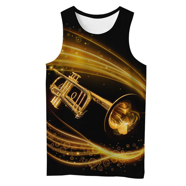 Trumpet music 3d hoodie shirt for men and women HG12114-Apparel-HG-Men's tank top-S-Vibe Cosy™