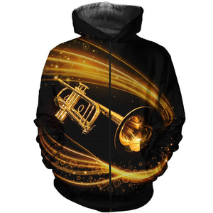 Trumpet music 3d hoodie shirt for men and women HG12114-Apparel-HG-Zip hoodie-S-Vibe Cosy™