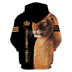 November Lion Queen 3D All Over Printed Shirt for Women