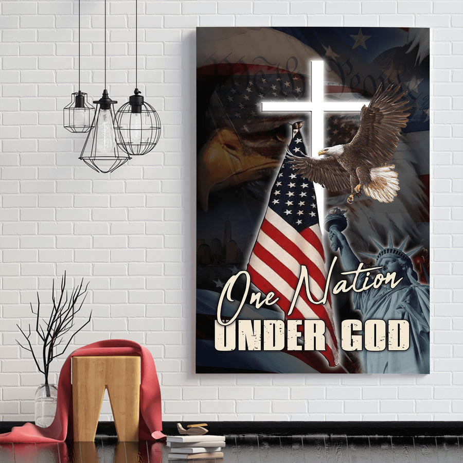 American - One Nation Under God Poster Vertical 3D Printed