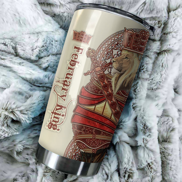 February King Lion Custom Name Tumbler