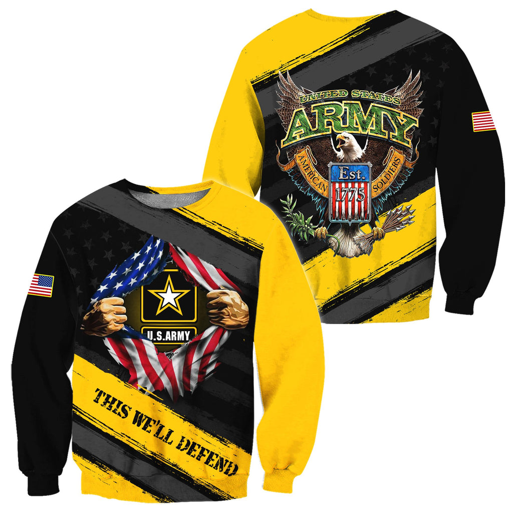 United States Army 3D All Over Printed Unisex Shirts