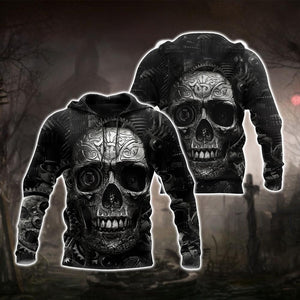 Mechanic Skull 3D All Over Printed Hoodie For Men and Women TN17092001