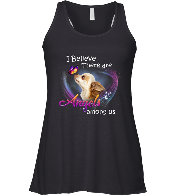 Pi281222 Long Hair Chihuahua-Apparel-Amsbk-Racerback Tank-Black-XS-Vibe Cosy™