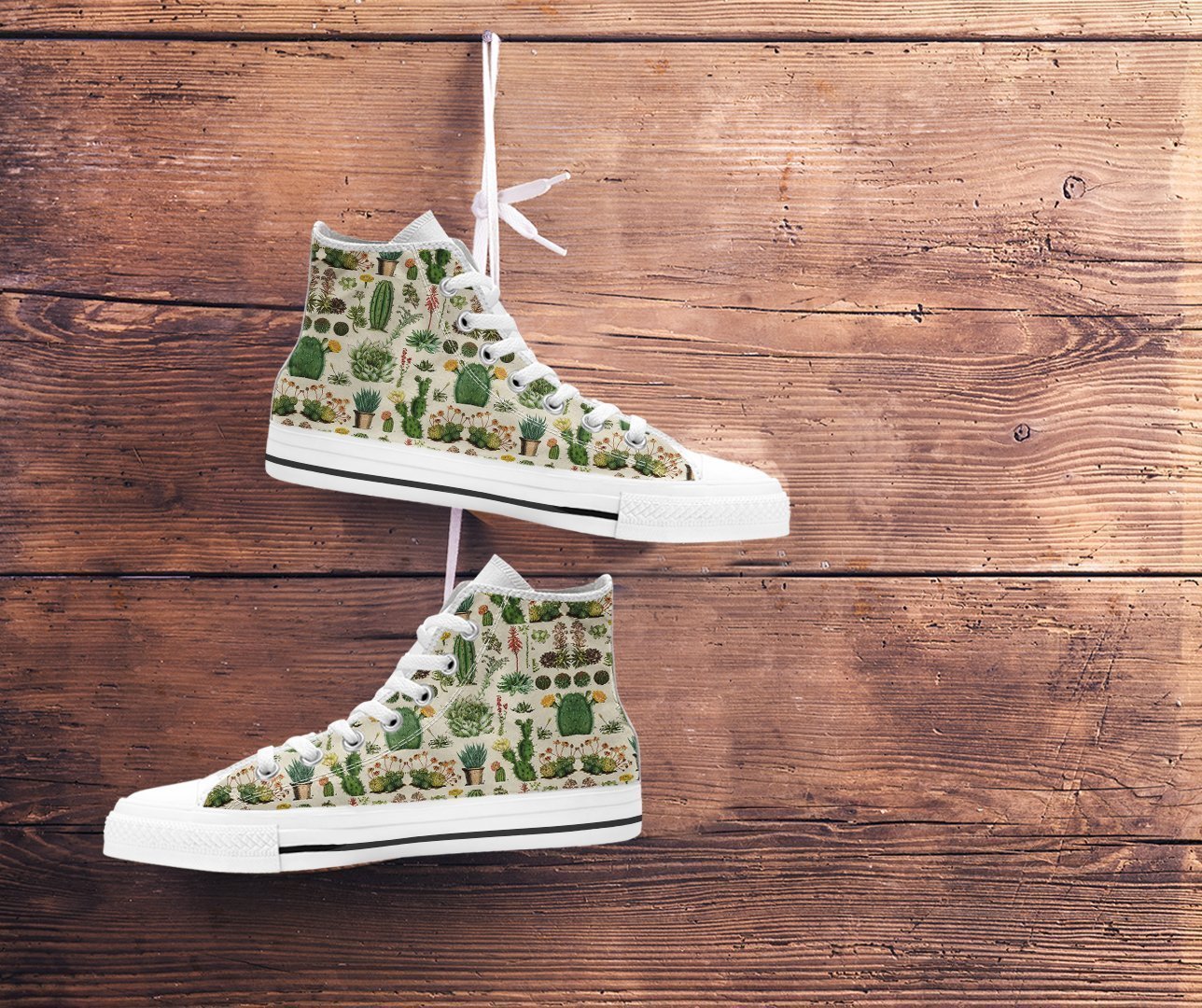 Cacti Shoes PP-HbArts-Mens High Top - White - Cacti Shoes-US5 (EU38)-Vibe Cosy™