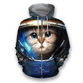 3D all over print Cute Cat Astronaut-Apparel-HbArts-Zip-Hoodie-S-Vibe Cosy™