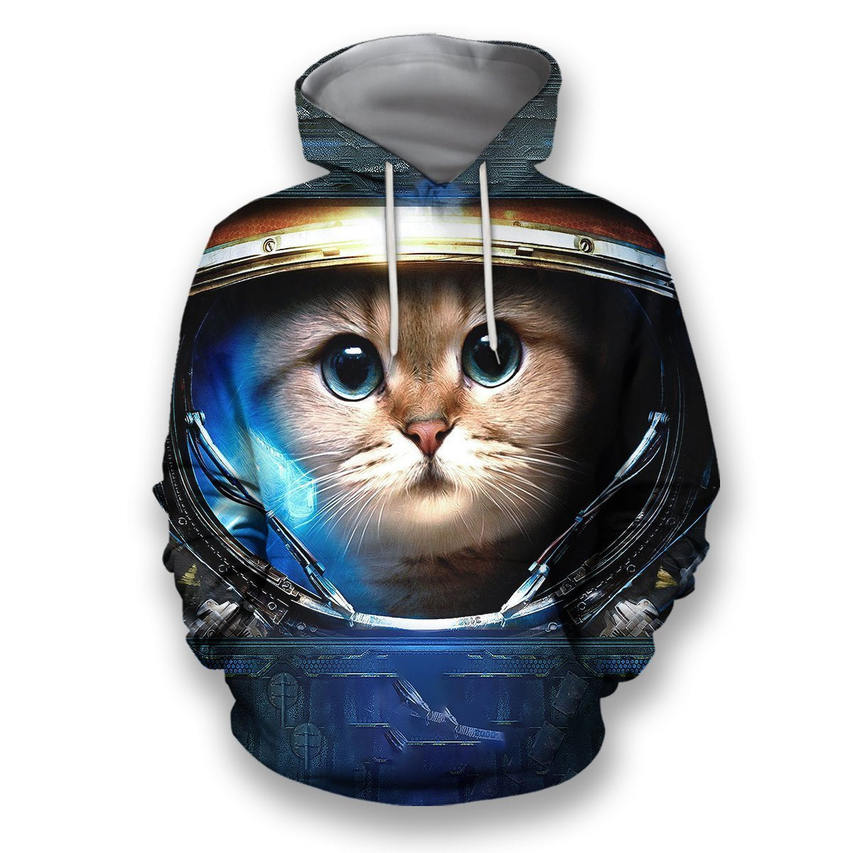 3D all over print Cute Cat Astronaut-Apparel-HbArts-Hoodies-S-Vibe Cosy™