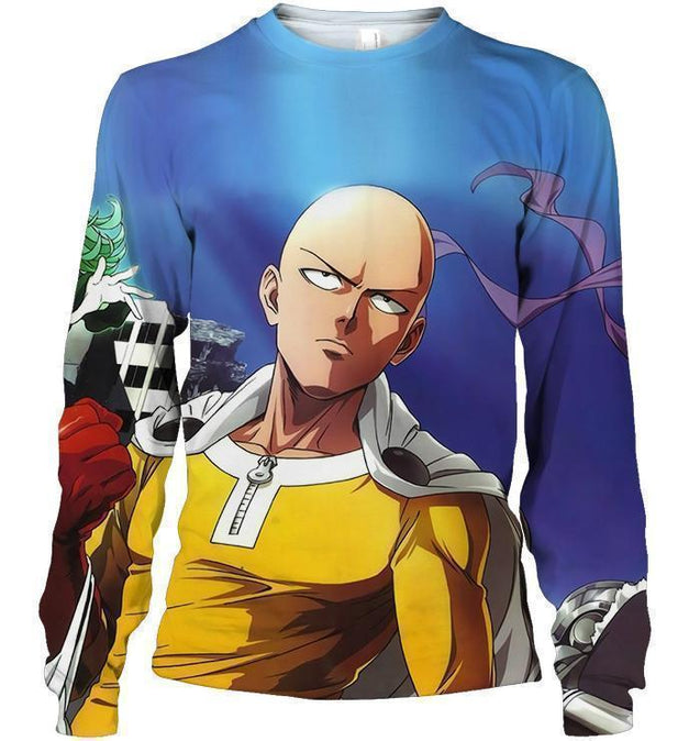 One Punch Man Amazing One Punch Hero Saitama HD Fan Art Action Hoodie-Apparel-Phaethon-T-Shirt-S-Vibe Cosy™