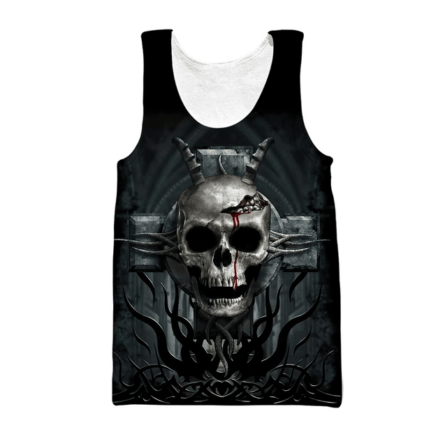 Premium Skull Cross All Over Printed Shirts For Men And Women MEI