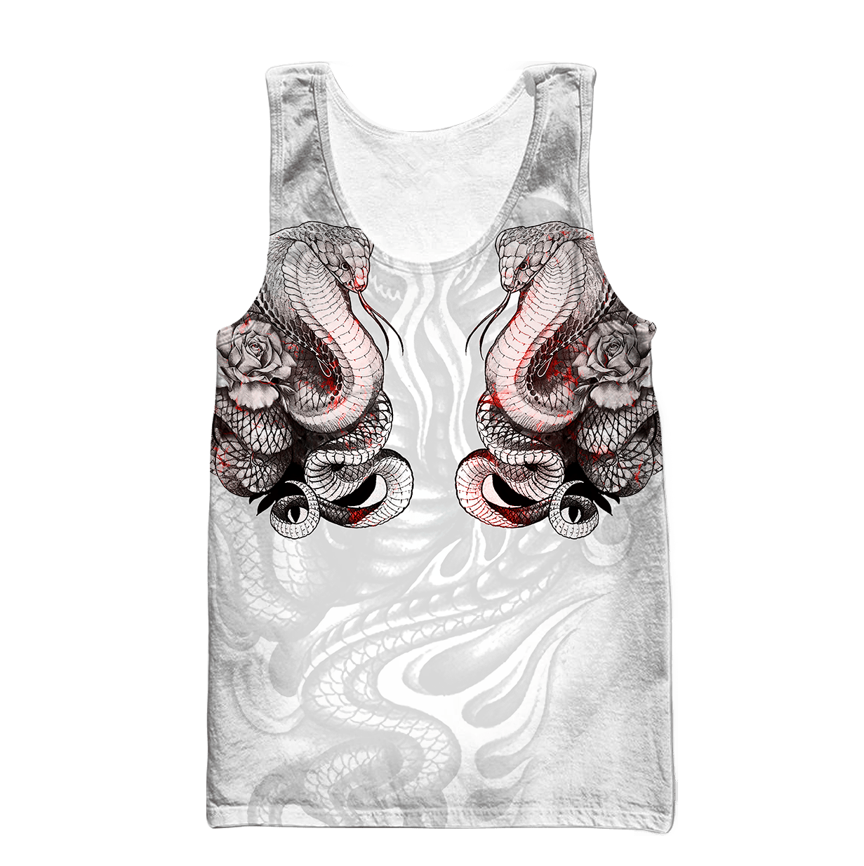 King Cobra Tattoo 3D All Over Printed Shirt for Men and Women