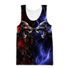 Red and blue wolf 3D hoodie shirt for men and women AM102013S