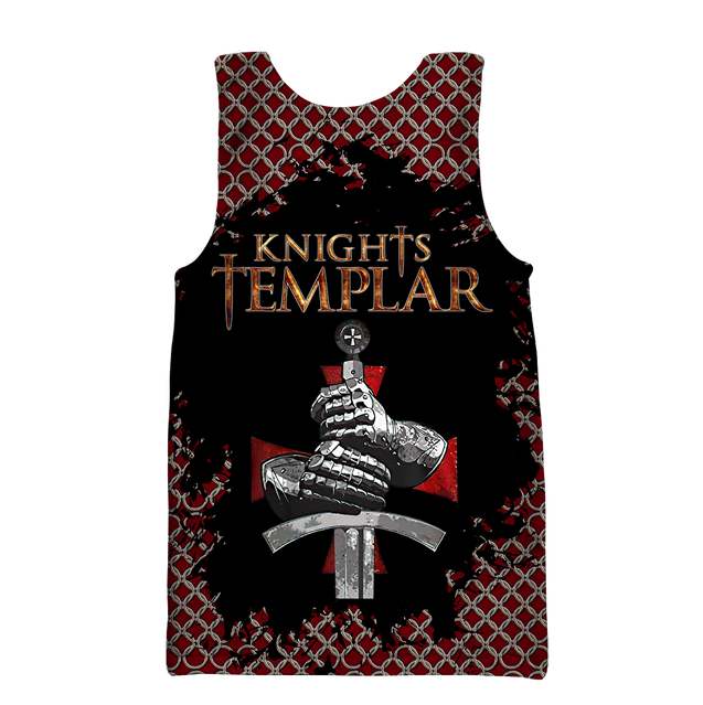 Knight templar 3D all over printed shirt and short for men and women