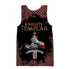 Knight templar 3D all over printed shirt and short for men and women