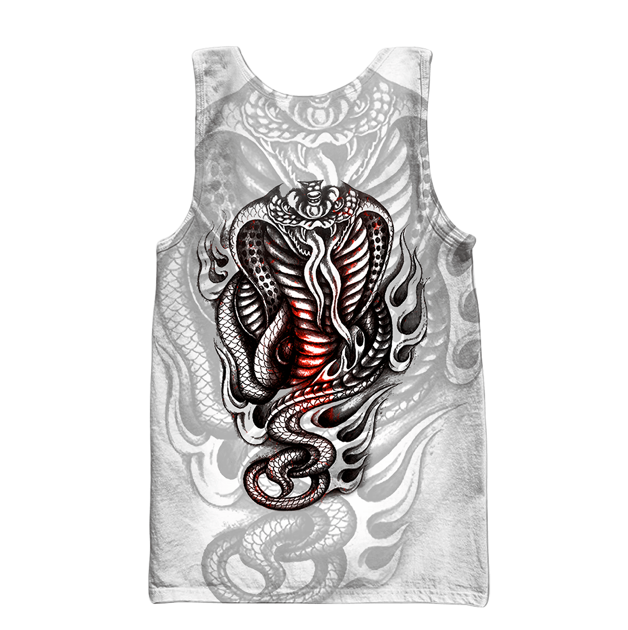 King Cobra Tattoo 3D All Over Printed Shirt for Men and Women