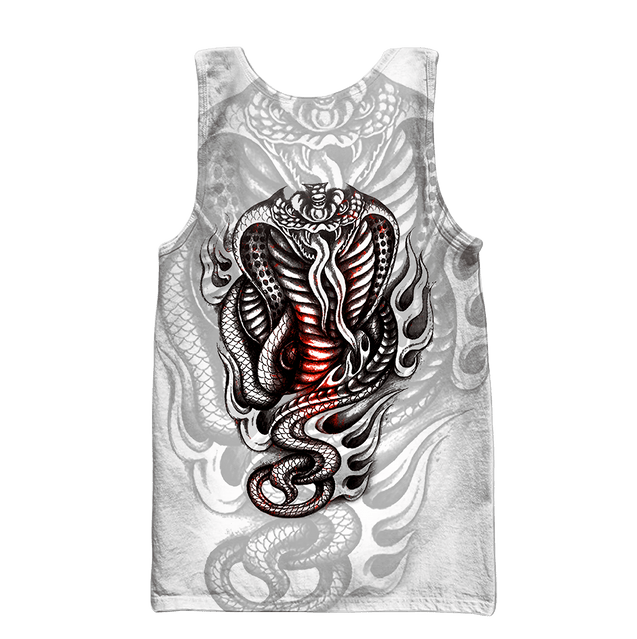 King Cobra Tattoo 3D All Over Printed Shirt for Men and Women