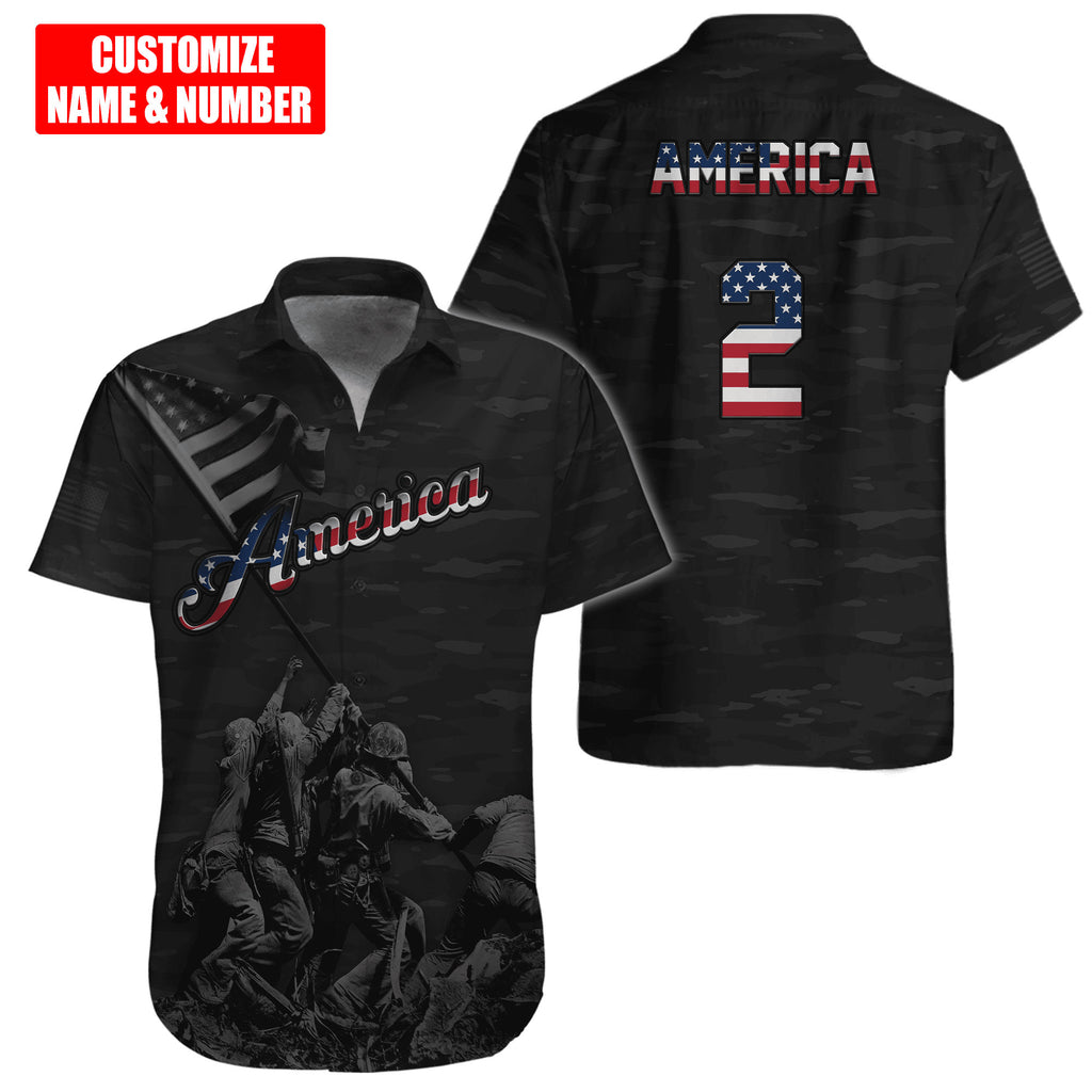 Customized Name and Number American 3D All Over Printed Unisex Shirts