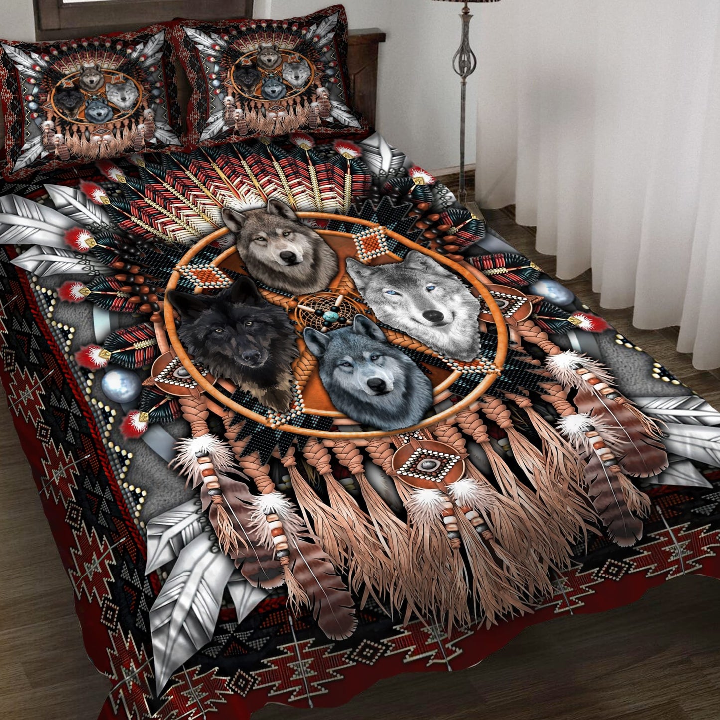 Wolf Native American 3D All Over Printed Bedding Set