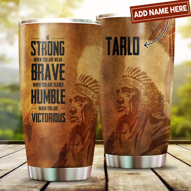 Customize Name Native American Steel Tumbler