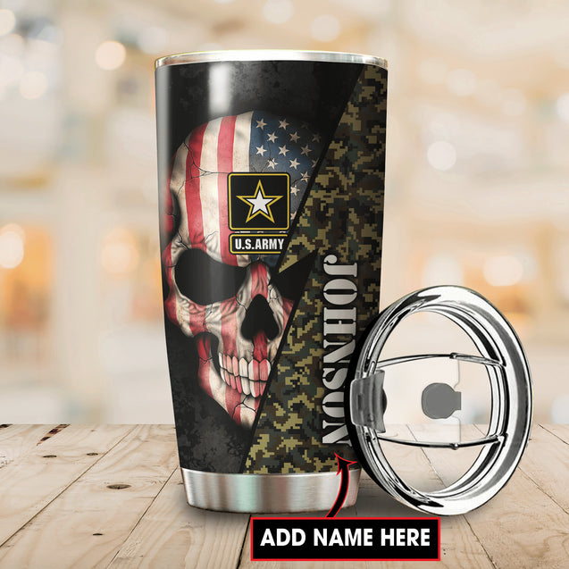 Customize Name United States Army Tumbler