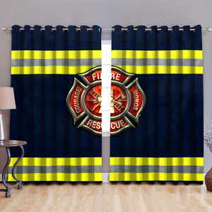 Firefighter Lover Blackout Thermal Grommet Window Curtains TQH200810