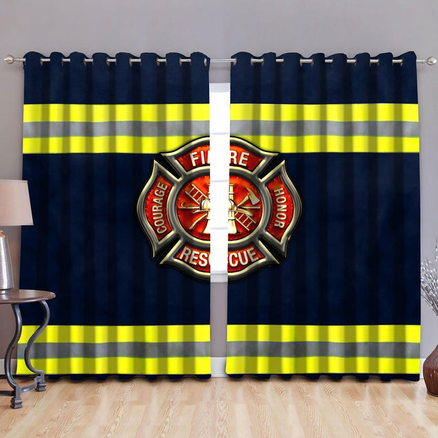 Firefighter Lover Blackout Thermal Grommet Window Curtains TQH200810