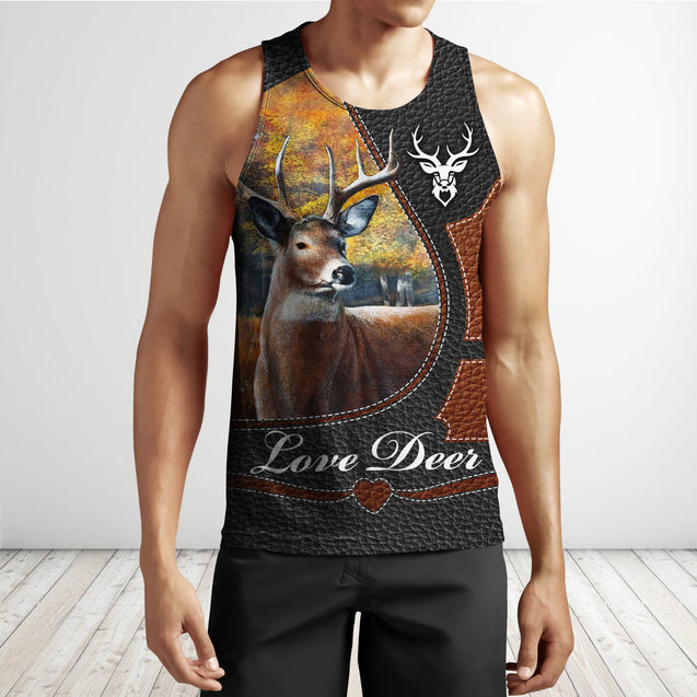 Love Deer 3D All Over Printed Shirts For Men And Woman