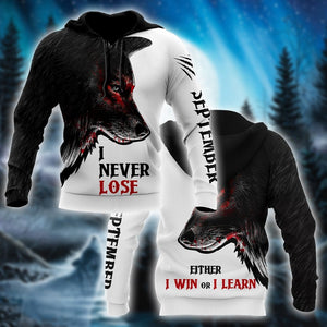 Wolf - September Guy Never Lose  3D All Over Printed Unisex Shirts