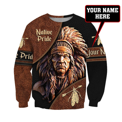 Customize Name Native American 3D All Over Printed Unisex Shirt