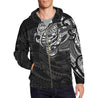 Maori Tattoo Style All Over Hoodie White Version NVD-Apparel-Dung Van-Zipped Hoodie-S-Vibe Cosy™