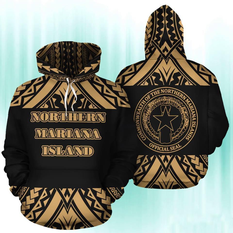 Northern Mariana Island Gold Color All Over Hoodie-Apparel-HD09-Hoodie-S-Vibe Cosy™