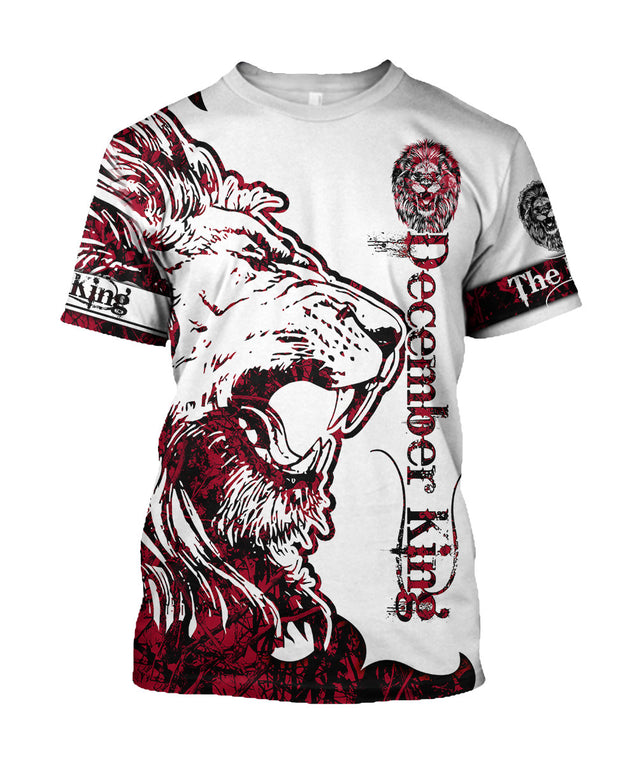 December Lion 3D All Over Printed Unisex Shirts