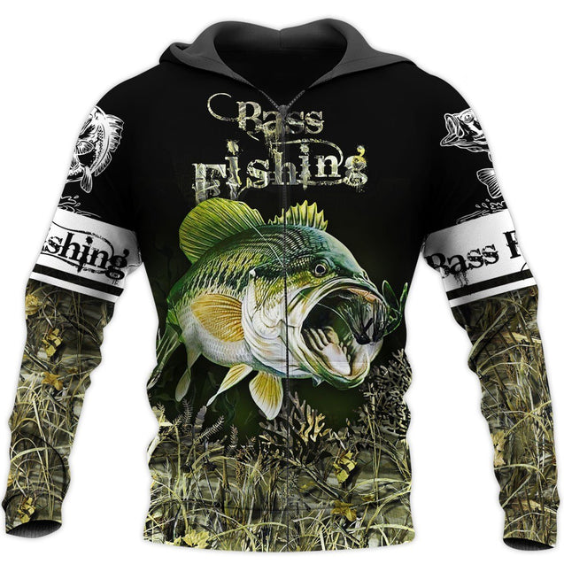 Bass Fishing 3D All Over Printed Shirts for Men and Women TT0034-Apparel-TT-Zipped Hoodie-S-Vibe Cosy™