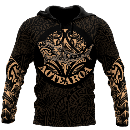 Maori shark tattoo 3d all over printed shirt and short for man and women HHT17072001-Apparel-PL8386-Hoodie-S-Vibe Cosy™