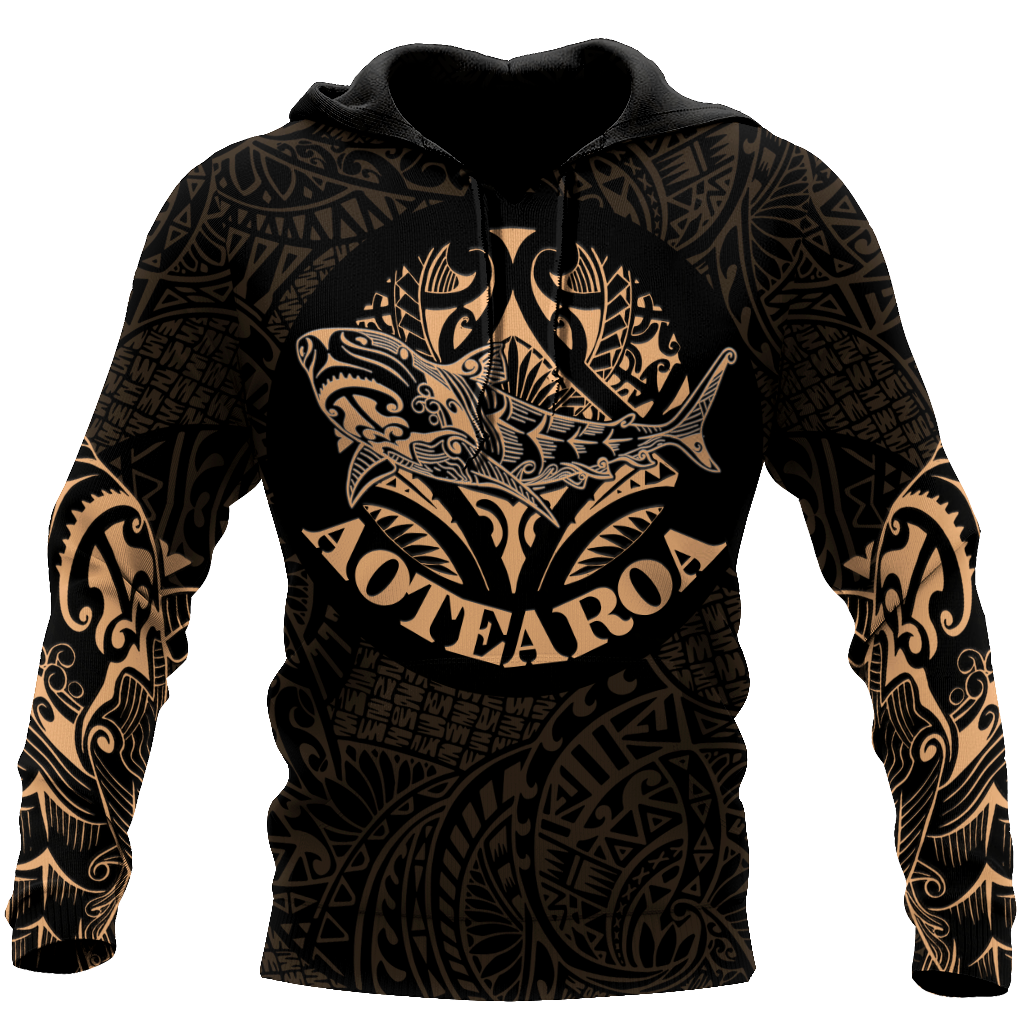 Maori shark tattoo 3d all over printed shirt and short for man and women HHT17072001-Apparel-PL8386-Hoodie-S-Vibe Cosy™