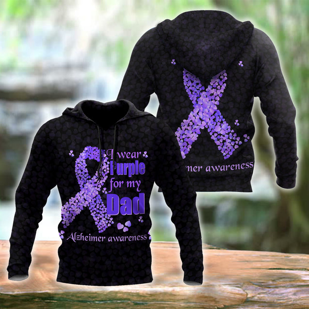 Dad Alzheimer Awareness 3D All Over Printed Shirts For Men and Women HHT06082001