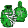 Hawaii Turtle Polynesian Hoodie - Green - Warrior Style - AH J9-ALL OVER PRINT HOODIES (P)-Phaethon-Hoodie-S-Vibe Cosy™