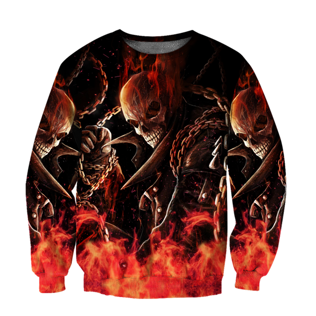 Premium All Over Printed Fire Skull Shirts MEI