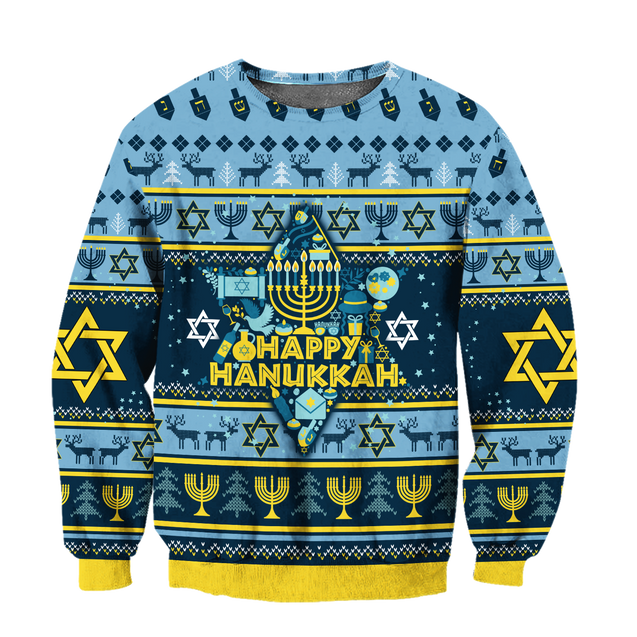 Premium All Over Printed Happy Hanukkah Shirts MEI