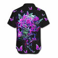 Hawaii Butterfly Skull Beach Sleeves Shirt TP31072004-Apparel-TP-SHIRT-S-Vibe Cosy™