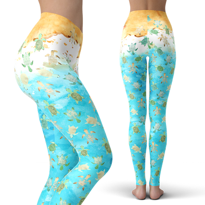BABY TURTLES LEGGINGS-Apparel-HD09-Legging-S-Vibe Cosy™