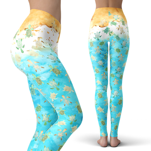BABY TURTLES LEGGINGS-Apparel-HD09-Legging-S-Vibe Cosy™